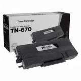 Compatible Brother TN670 High-Yield Toner, 7,500 Page-Yield, Black (TN670)